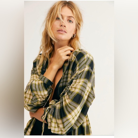 Free People Pacific Dawn Drawstring
Plaid Shirt - Picture 3 of 12
